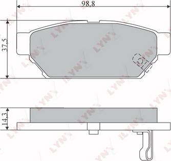 LYNXauto BD-5516 - Brake Pad Set, disc brake www.autospares.lv