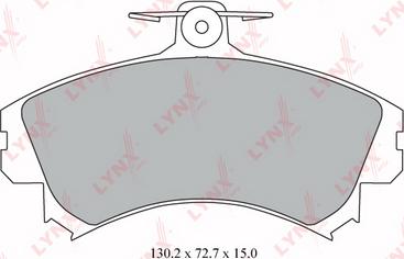 LYNXauto BD-5526 - Brake Pad Set, disc brake www.autospares.lv