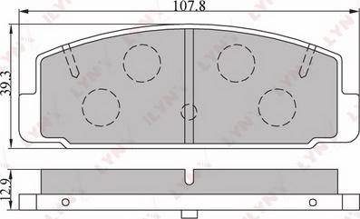 LYNXauto BD-5104 - Bremžu uzliku kompl., Disku bremzes www.autospares.lv