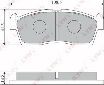 LYNXauto BD-5107 - Bremžu uzliku kompl., Disku bremzes www.autospares.lv