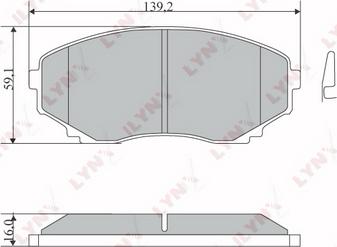 LYNXauto BD-5113 - Тормозные колодки, дисковые, комплект www.autospares.lv