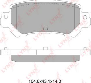 LYNXauto BD-5126 - Brake Pad Set, disc brake www.autospares.lv