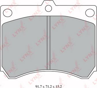 LYNXauto BD-5120 - Bremžu uzliku kompl., Disku bremzes autospares.lv