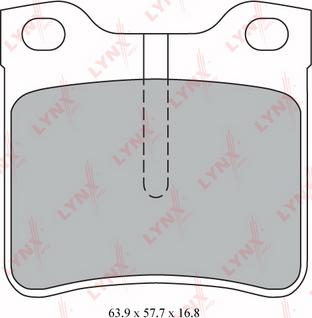 LYNXauto BD-5346 - Bremžu uzliku kompl., Disku bremzes autospares.lv