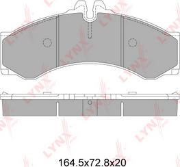 LYNXauto BD-5352 - Тормозные колодки, дисковые, комплект www.autospares.lv