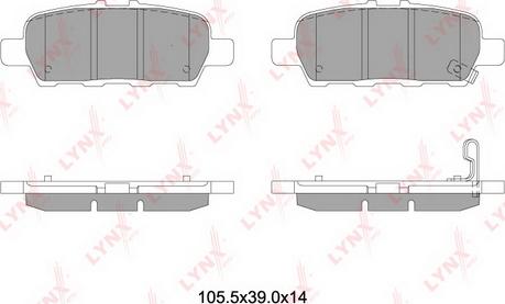 LYNXauto BD-5745 - Brake Pad Set, disc brake www.autospares.lv