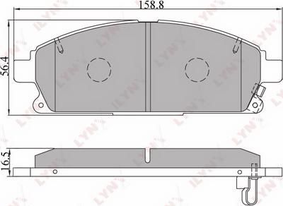 LYNXauto BD-5704 - Brake Pad Set, disc brake www.autospares.lv