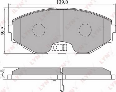 LYNXauto BD-5705 - Тормозные колодки, дисковые, комплект www.autospares.lv