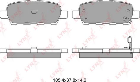 LYNXauto BD-5706 - Bremžu uzliku kompl., Disku bremzes www.autospares.lv