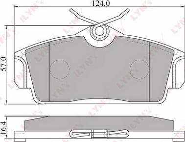 LYNXauto BD-5713 - Bremžu uzliku kompl., Disku bremzes autospares.lv