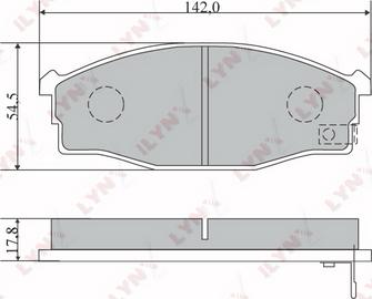 LYNXauto BD-5734 - Bremžu uzliku kompl., Disku bremzes autospares.lv