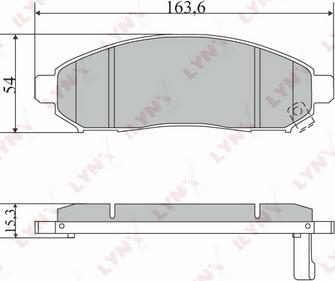 LYNXauto BD-5731 - Bremžu uzliku kompl., Disku bremzes www.autospares.lv