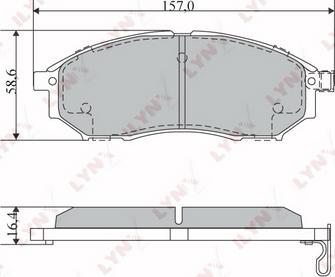 LYNXauto BD-5725 - Bremžu uzliku kompl., Disku bremzes www.autospares.lv