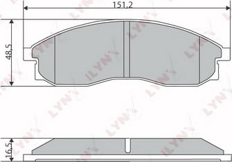 LYNXauto BD-5723 - Brake Pad Set, disc brake www.autospares.lv