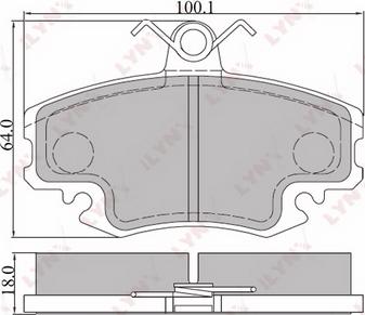 LYNXauto BD-6301 - Тормозные колодки, дисковые, комплект www.autospares.lv