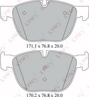 LYNXauto BD-1417 - Bremžu uzliku kompl., Disku bremzes www.autospares.lv