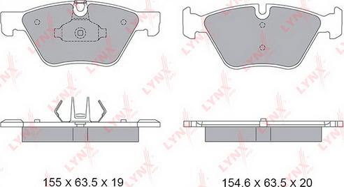 LYNXauto BD-1434 - Bremžu uzliku kompl., Disku bremzes autospares.lv