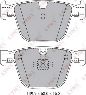 LYNXauto BD-1425 - Тормозные колодки, дисковые, комплект www.autospares.lv