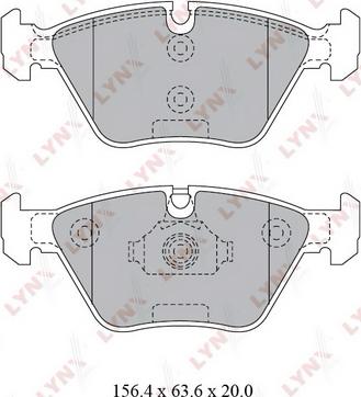 LYNXauto BD-1427 - Brake Pad Set, disc brake www.autospares.lv