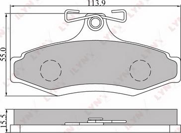 Advics D2N107 - Тормозные колодки, дисковые, комплект www.autospares.lv