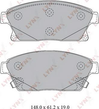 LYNXauto BD-1813 - Bremžu uzliku kompl., Disku bremzes autospares.lv