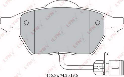 LYNXauto BD-1209 - Brake Pad Set, disc brake www.autospares.lv