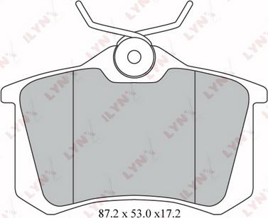 LYNXauto BD-1206 - Brake Pad Set, disc brake www.autospares.lv