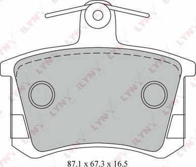 LYNXauto BD-1208 - Bremžu uzliku kompl., Disku bremzes autospares.lv