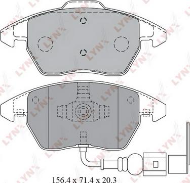 LYNXauto BD-1203 - Тормозные колодки, дисковые, комплект www.autospares.lv