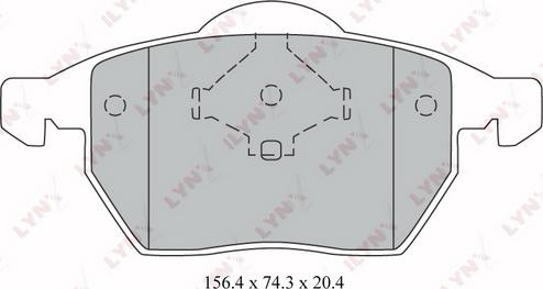 LYNXauto BD-1213 - Тормозные колодки, дисковые, комплект www.autospares.lv