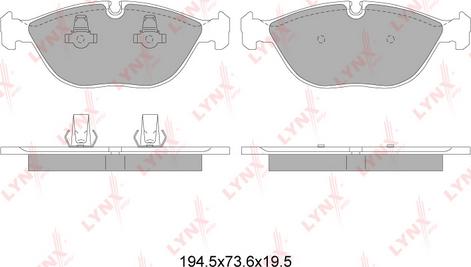 LYNXauto BD-8040 - Bremžu uzliku kompl., Disku bremzes www.autospares.lv