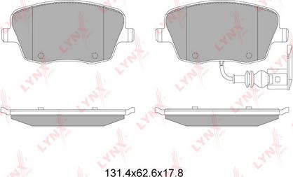 LYNXauto BD-8041 - Bremžu uzliku kompl., Disku bremzes autospares.lv