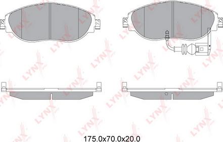 LYNXauto BD-8042 - Bremžu uzliku kompl., Disku bremzes autospares.lv