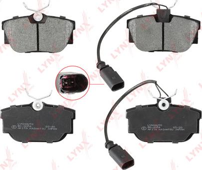 LYNXauto BD-8054 - Brake Pad Set, disc brake www.autospares.lv