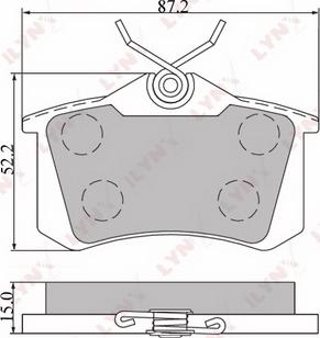 LYNXauto BD-8002 - Тормозные колодки, дисковые, комплект www.autospares.lv