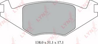 LYNXauto BD-8012 - Brake Pad Set, disc brake www.autospares.lv