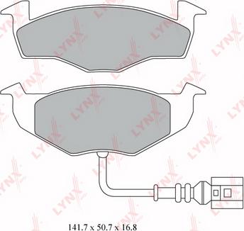 LYNXauto BD-8017 - Brake Pad Set, disc brake www.autospares.lv