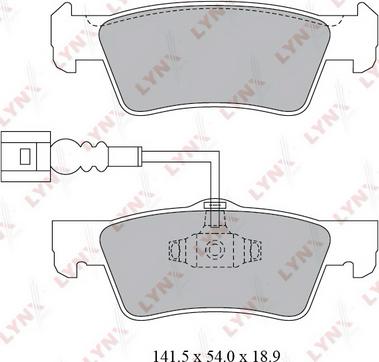 LYNXauto BD-8034 - Brake Pad Set, disc brake www.autospares.lv