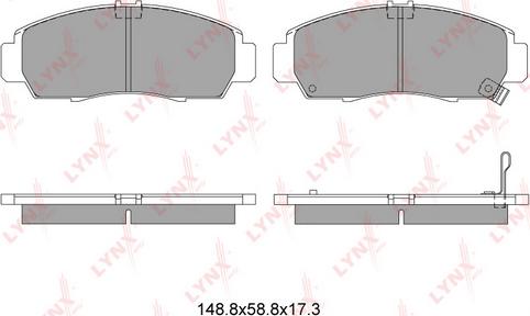 LYNXauto BD-3403 - Bremžu uzliku kompl., Disku bremzes autospares.lv