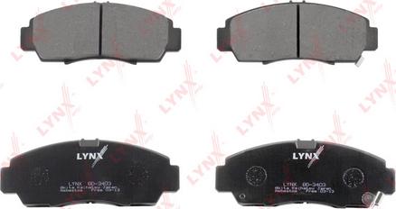 LYNXauto BD-3403 - Bremžu uzliku kompl., Disku bremzes www.autospares.lv