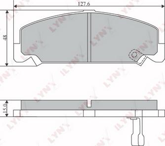 LYNXauto BD-3415 - Bremžu uzliku kompl., Disku bremzes autospares.lv