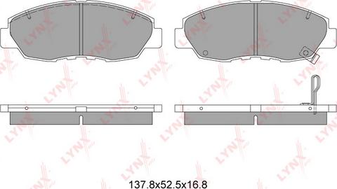 LYNXauto BD-3410 - Bremžu uzliku kompl., Disku bremzes autospares.lv