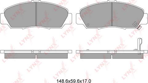 LYNXauto BD-3411 - Bremžu uzliku kompl., Disku bremzes www.autospares.lv