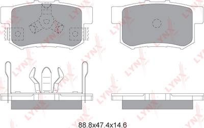 LYNXauto BD-3434 - Bremžu uzliku kompl., Disku bremzes www.autospares.lv