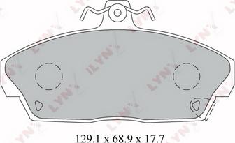 LYNXauto BD-3426 - Brake Pad Set, disc brake www.autospares.lv