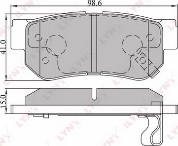 LYNXauto BD-3605 - Brake Pad Set, disc brake www.autospares.lv