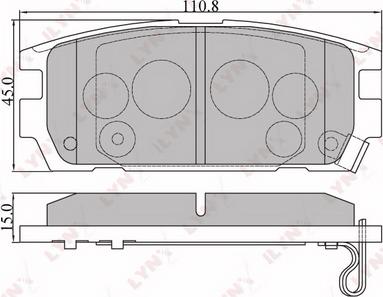 LYNXauto BD-3606 - Тормозные колодки, дисковые, комплект www.autospares.lv