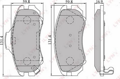 LYNXauto BD-3602 - Тормозные колодки, дисковые, комплект www.autospares.lv