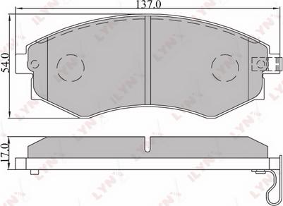 LYNXauto BD-3607 - Brake Pad Set, disc brake www.autospares.lv