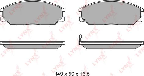 LYNXauto BD-3614 - Тормозные колодки, дисковые, комплект www.autospares.lv